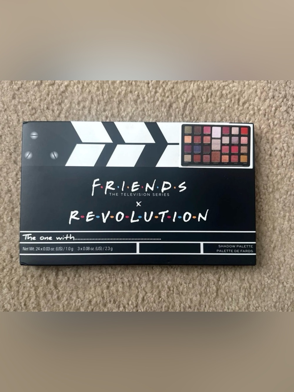 Makeup Revolution Friends Eyeshadow Palette – Black with Multicolor Shades